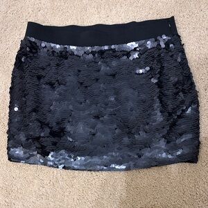 BCBGMaxAzria Midnight Sequin Mini Skirt